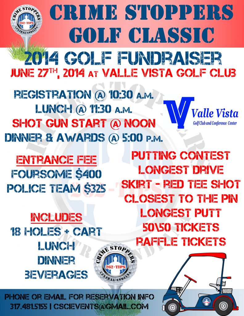 Help Us Support Crime Stoppers - let's play golf and raise needed funds!