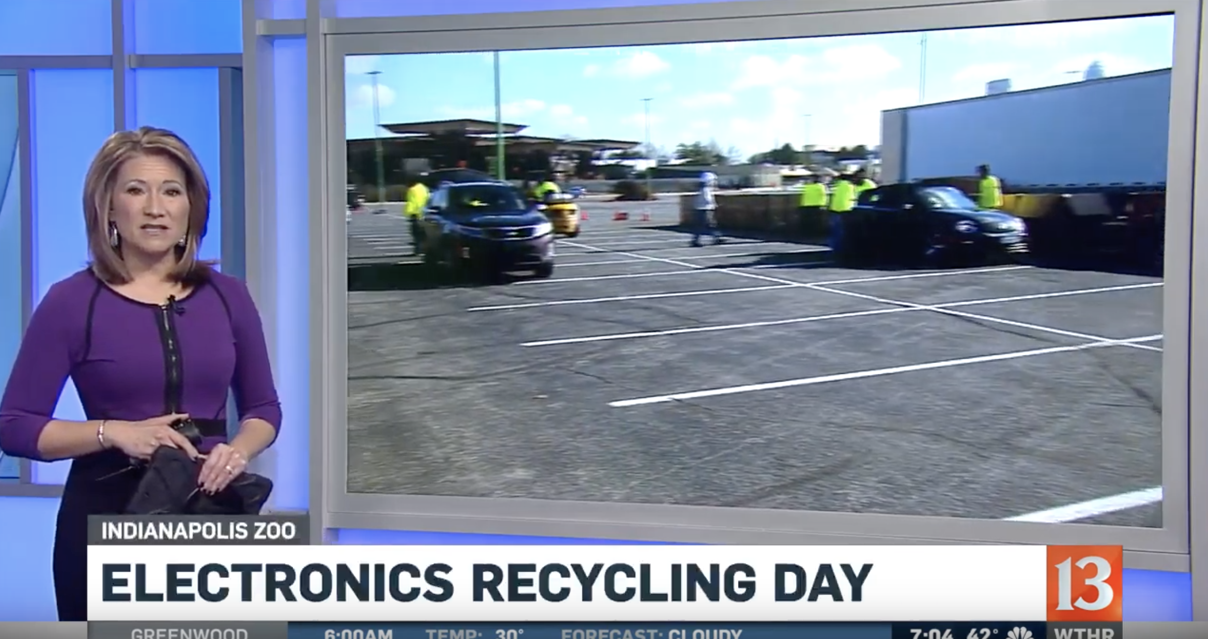 Indianapolis Zoo Recycling Event Featured on WTHR 13